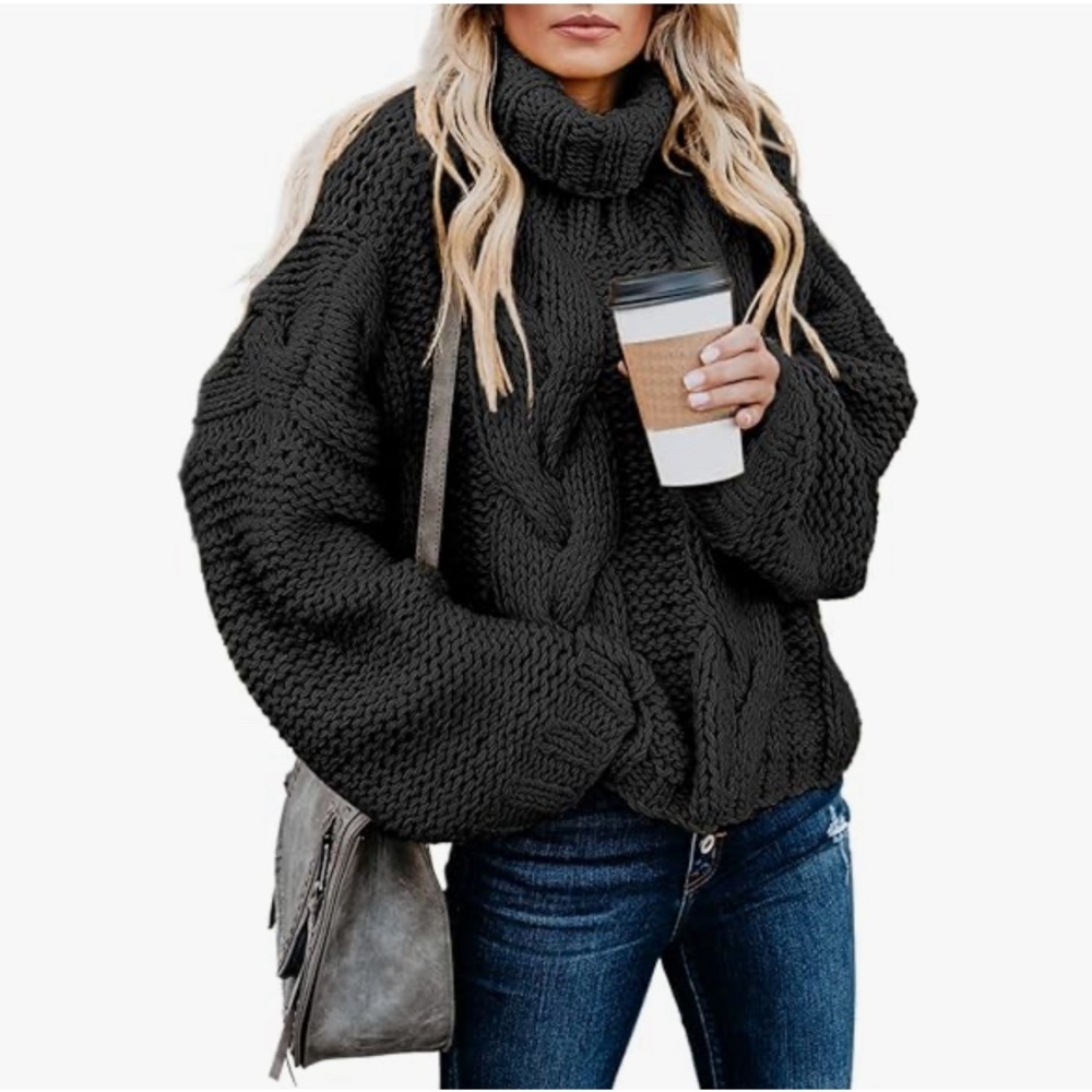 Dokotoo Black Cable Knit Sweater XS